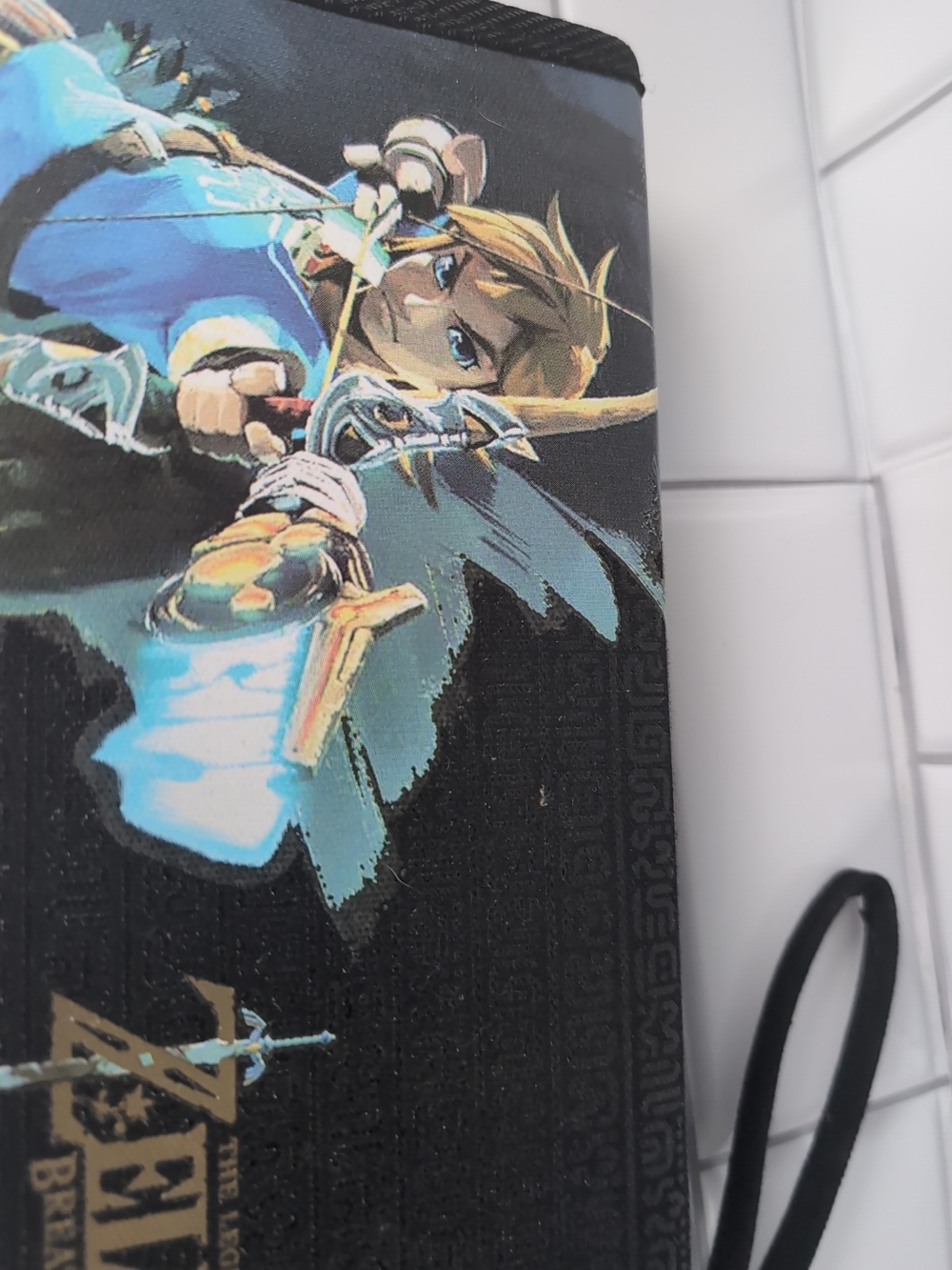 The Legend of Zelda Breath of the Wild Canvas Zip Pouch - Blue & Black